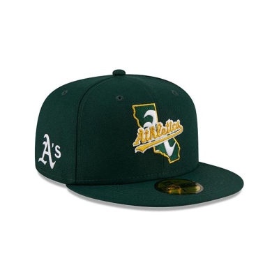 Oakland Athletics Gorra | New Era MLB Local 59fifty Fitted Cap Mexico - Verdes